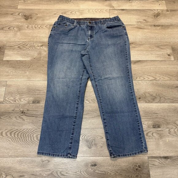 CJ Banks Womens Curvy Fit Jeans Plus Size 18 Denim Slimming Waist Band Stretch - Picture 10 of 11